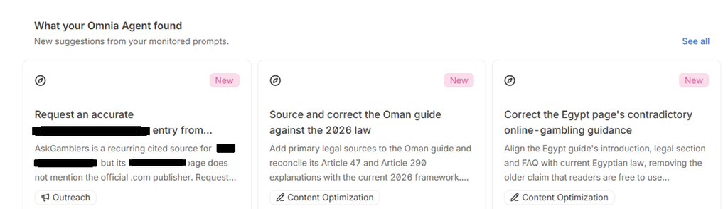 Omnia Recommendation