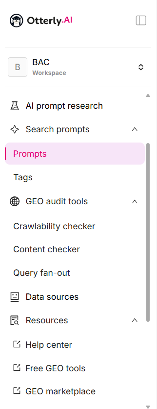 Otterly AI GEO audit tools including crawlability checker content checker and query fan-out